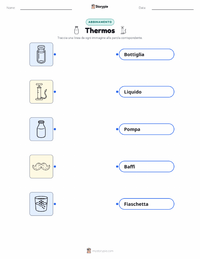 Scheda stampabile di Thermos per bambini