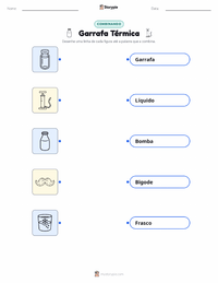 Folha de atividades imprimível Thermos para crianças