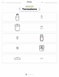 Thermos druckbare Arbeitsblatt Vorschau