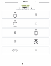 Aperçu de la feuille de travail imprimable Thermos