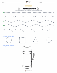 Thermos druckbare Arbeitsblatt Vorschau