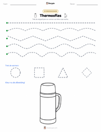 Thermos afdrukbare werkblad voorbeeld