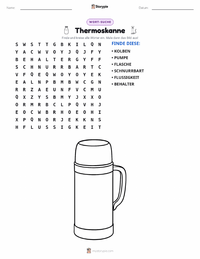 Thermos druckbare Arbeitsblatt Vorschau