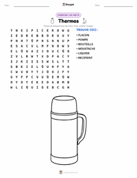 Aperçu de la feuille de travail imprimable Thermos