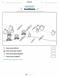 Anesthesia printable worksheet preview
