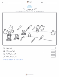 اینستھیزیا پرنٹ کرنے کے قابل ورکشیٹ کا پیش نظارہ