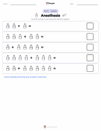 Anesthesia printable worksheet preview