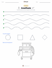 Anesthesia printable worksheet preview