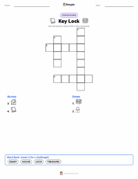Key Lock printable worksheet preview