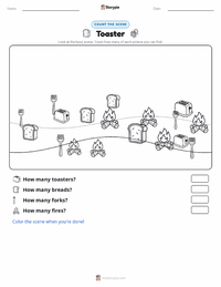 Toaster printable worksheet preview