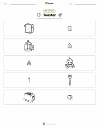 Toaster printable worksheet preview