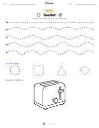 Toaster printable worksheet preview