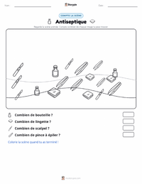 Aperçu de la feuille de travail imprimable Antiseptique