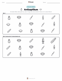 Antisepsis druckbare Arbeitsblatt Vorschau