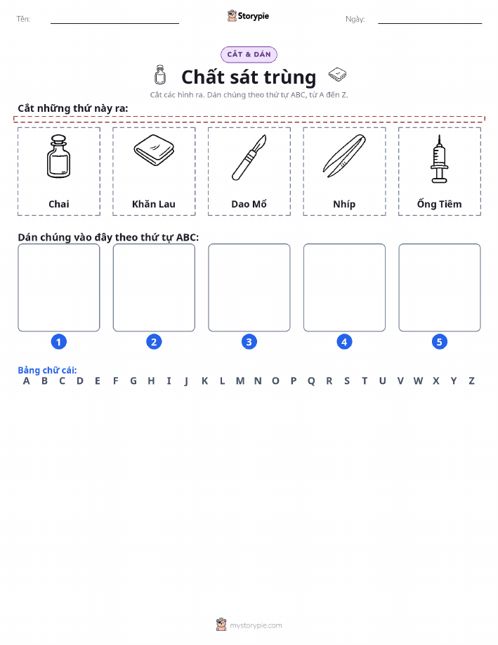 Cắt & Dán Chữ Cái