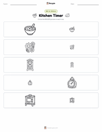 Kitchen Timer printable worksheet preview