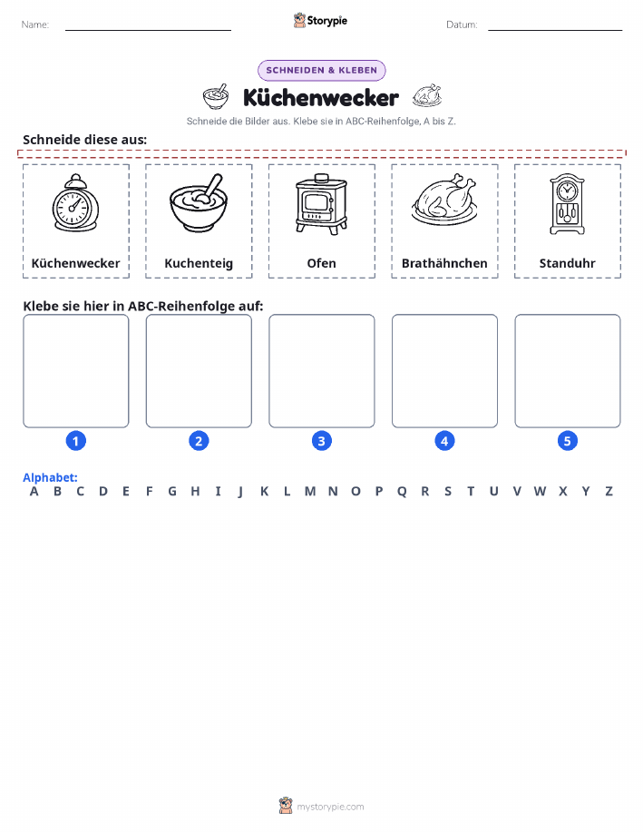 Schneiden & Einfügen Alphabet