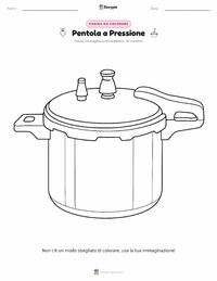 Pagina da colorare di Pentola a Pressione per bambini