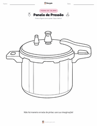 Página de colorir Panela de Pressão para crianças