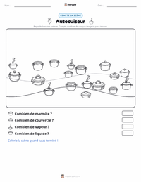 Aperçu de la feuille de travail imprimable Autocuiseur