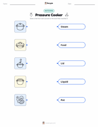 Pressure Cooker printable worksheet for kids