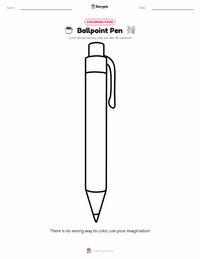 Ballpoint Pen coloring page for kids