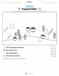 Kugelschreiber druckbare Arbeitsblatt Vorschau