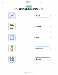 Folha de atividades imprimível Caneta Esferográfica para crianças
