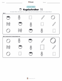 Kugelschreiber druckbare Arbeitsblatt Vorschau