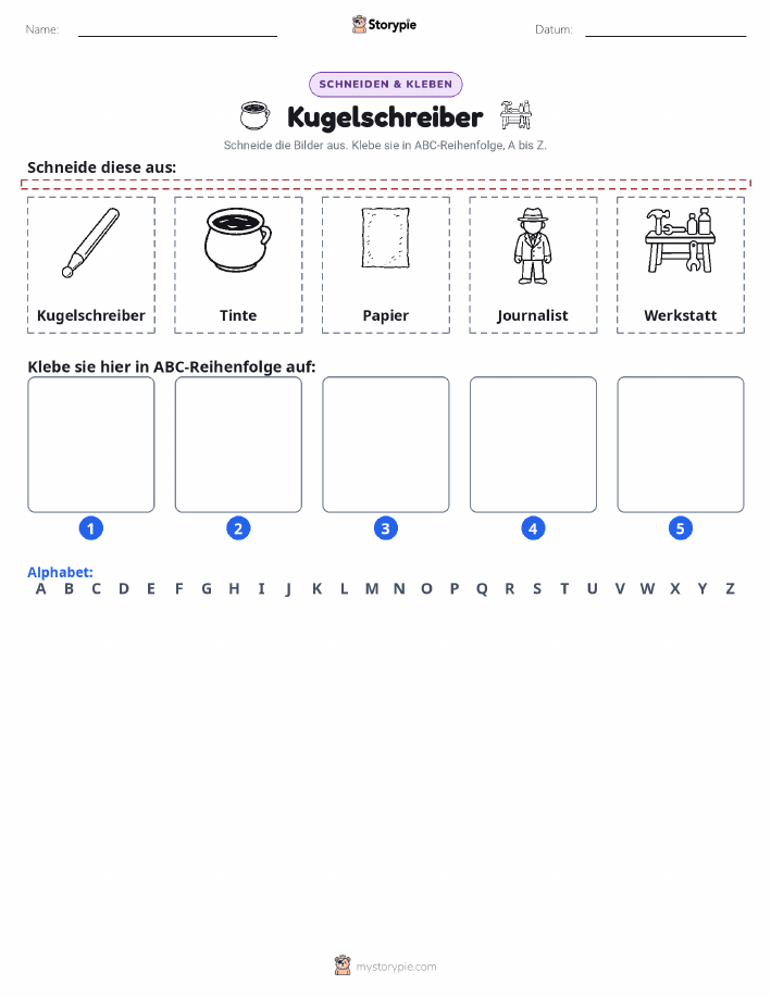 Schneiden & Einfügen Alphabet