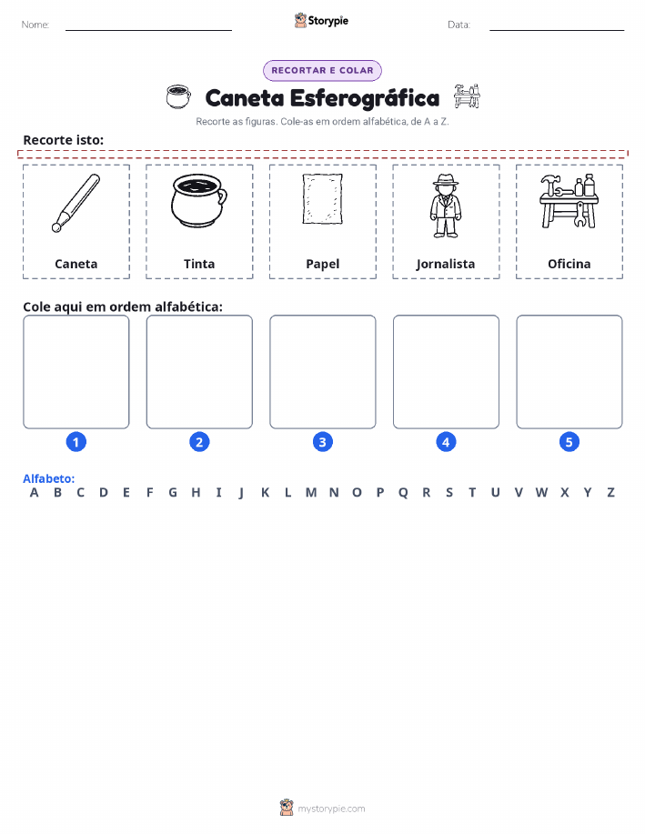 Recortar & Colar Alfabeto