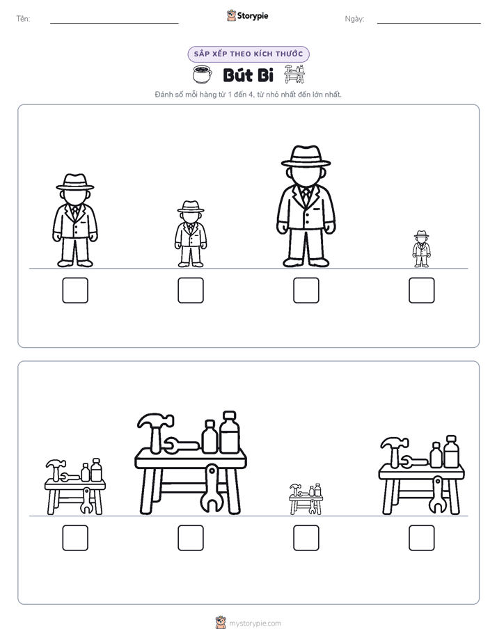 Thứ Tự Kích Thước