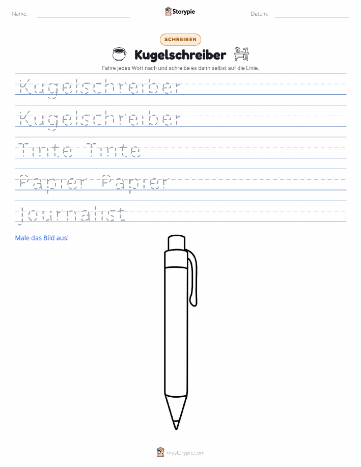 Schreibübung
