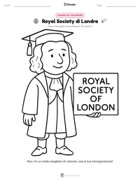 Anteprima della scheda stampabile di Royal Society di Londra