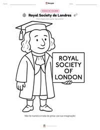 Prévia da folha de atividades imprimível Royal Society de Londres
