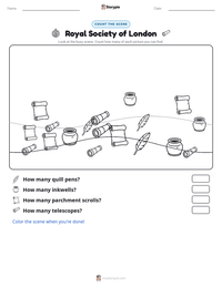 Royal Society of London printable worksheet preview