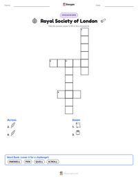 Royal Society of London printable worksheet preview