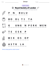 Prabaca lembar kerja cetak Royal Society of London