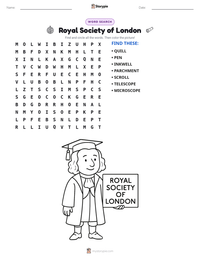 Royal Society of London printable worksheet preview