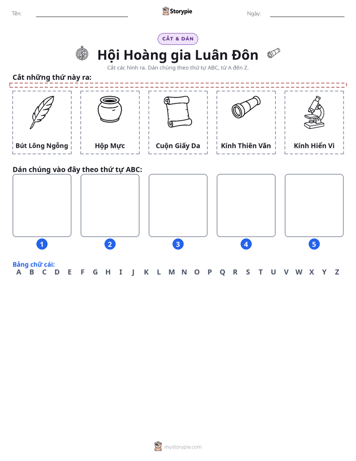 Cắt & Dán Chữ Cái
