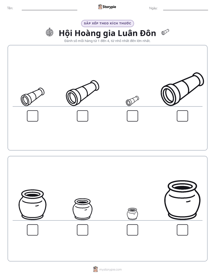 Thứ Tự Kích Thước