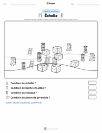 Aperçu de la feuille de travail imprimable Échelle