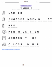 Ladder afdrukbare werkblad voorbeeld
