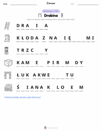 Podgląd drukowalnego arkusza ćwiczeń Drabina