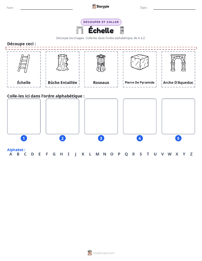 Découper & Coller l'Alphabet