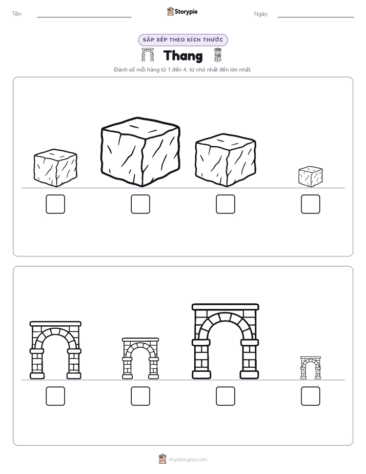 Thứ Tự Kích Thước