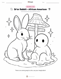 Br'er Rabbit - African American coloring page for kids