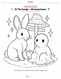 Página para colorear de Hermano Conejo para niños