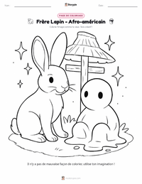 Aperçu de la feuille de travail imprimable Frère Lapin