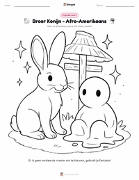 Br'er Rabbit kleurplaat voor kinderen